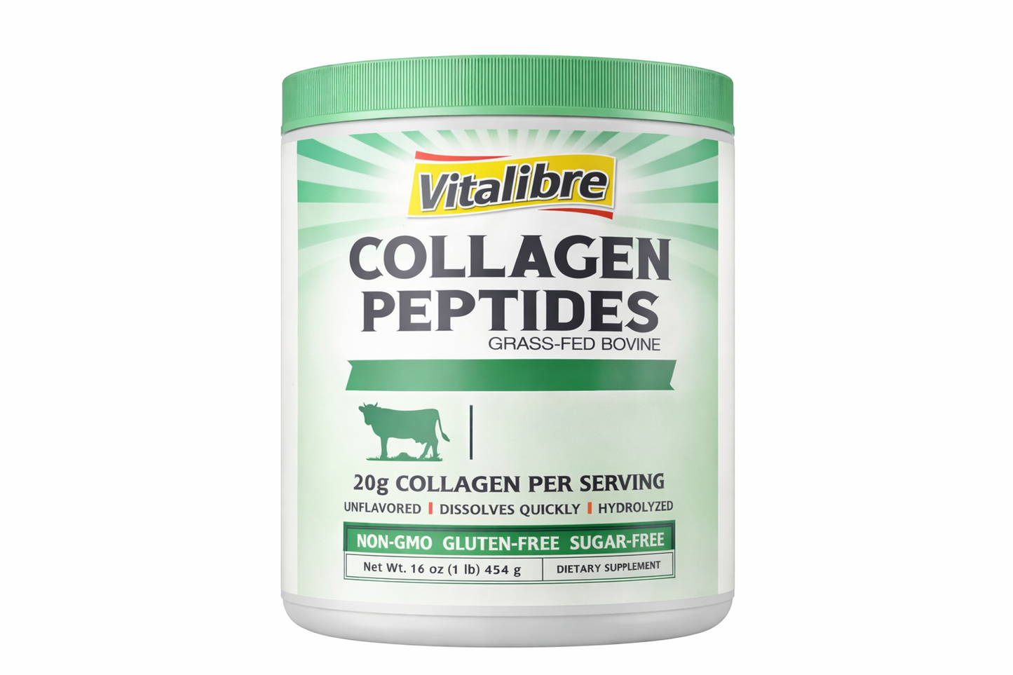 Grass-Fed Bovine Collagen Peptides Powder – Types I & III – Unflavored – 20g Collagen per Serving – Clean, Pure & Highly Bioavailable